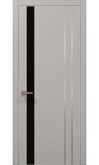 Межкомнатная дверь Папа Карло PLATO PL-22c торец алюминий серебро