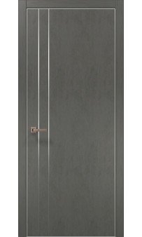 Межкомнатная дверь Папа Карло PLATO PL-24c торец алюминий серебро