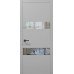 Межкомнатная дверь Папа Карло PLATO PL-26c торец алюминий серебро
