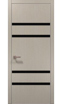 Межкомнатная дверь Папа Карло PLATO PL-27c торец алюминий серебро