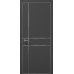 Межкомнатная дверь Папа Карло PLATO PL-30c торец алюминий серебро
