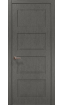 Межкомнатная дверь Папа Карло STYLE ST-04ч торец алюминий чёрный