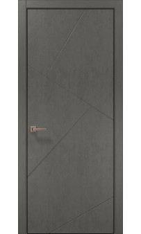 Межкомнатная дверь Папа Карло STYLE ST-05ч торец алюминий чёрный