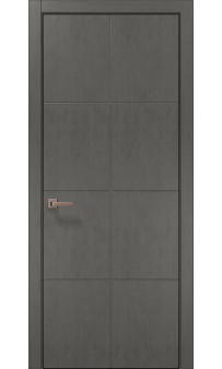 Межкомнатная дверь Папа Карло STYLE ST-06ч торец алюминий чёрный