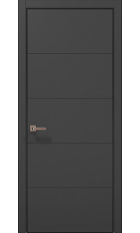 Межкомнатная дверь Папа Карло STYLE ST-09ч торец алюминий чёрный