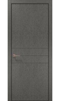 Межкомнатная дверь Папа Карло STYLE ST-14ч торец алюминий чёрный
