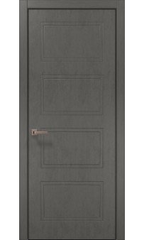 Межкомнатная дверь Папа Карло STYLE ST-28ч торец алюминий чёрный