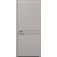 Межкомнатная дверь Папа Карло STYLE ST-34ч торец алюминий чёрный