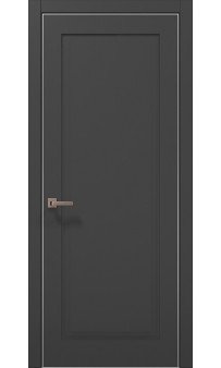 Межкомнатная дверь Папа Карло STYLE ST-01с торец алюминий серебро