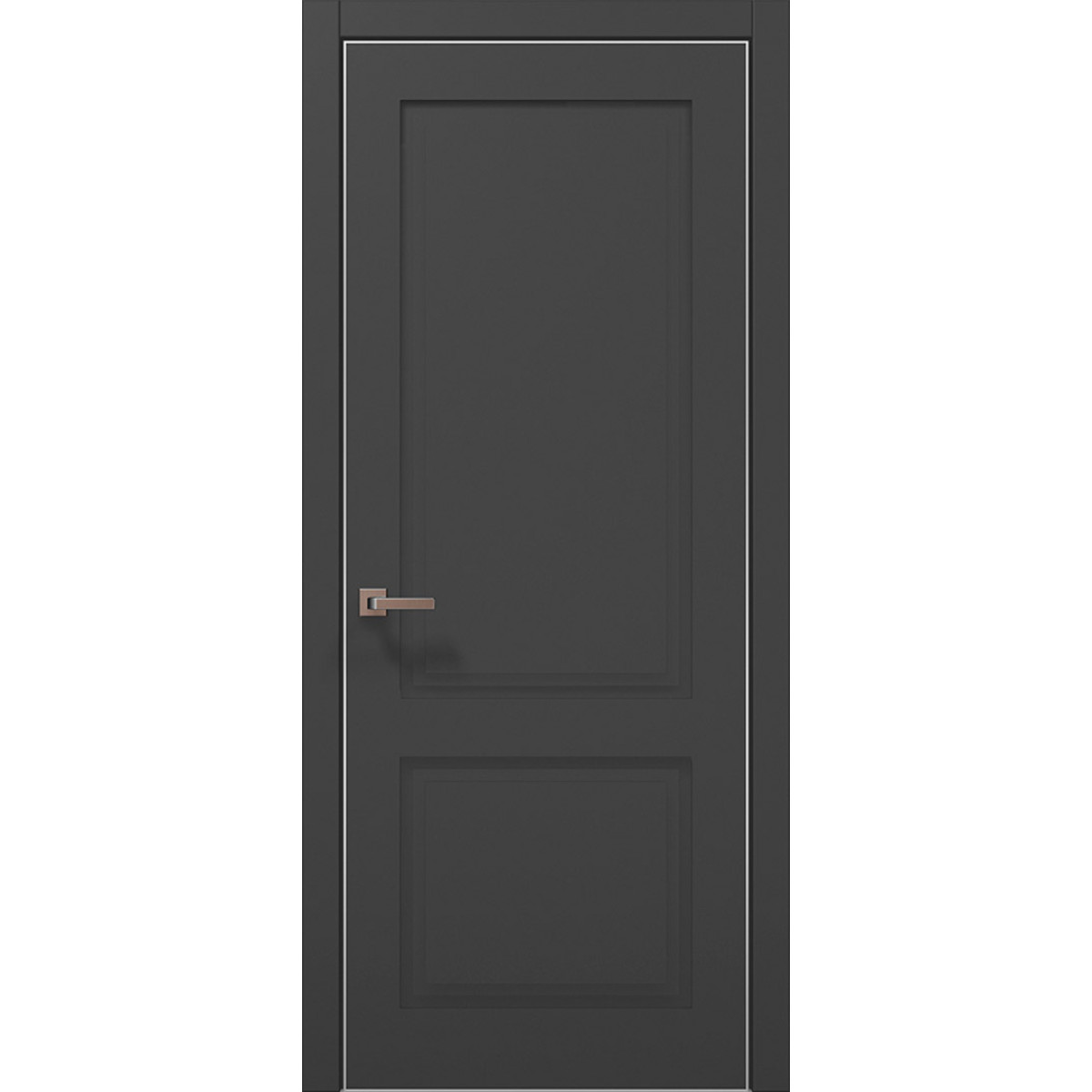 Межкомнатная дверь Папа Карло STYLE ST-02с торец алюминий серебро Межкомнатная дверь Папа Карло STYLE ST-02с торец алюминий серебро