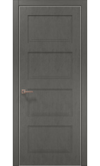 Межкомнатная дверь Папа Карло STYLE ST-04с торец алюминий серебро