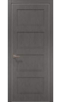 Межкомнатная дверь Папа Карло STYLE ST-04с торец алюминий серебро