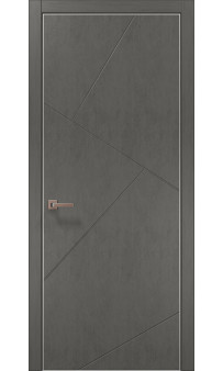 Межкомнатная дверь Папа Карло STYLE ST-05с торец алюминий серебро