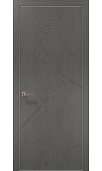 Межкомнатная дверь Папа Карло STYLE ST-05с торец алюминий серебро