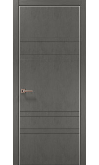 Межкомнатная дверь Папа Карло STYLE ST-08с торец алюминий серебро