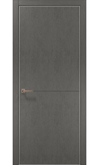 Межкомнатная дверь Папа Карло STYLE ST-13с торец алюминий серебро