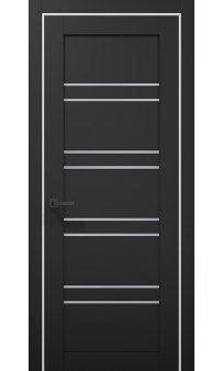 Межкомнатная дверь Папа Карло Tetra T-01 (сатин, чёрное)