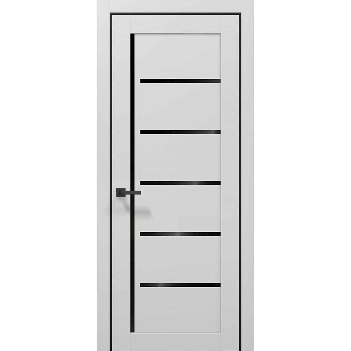 Міжкімнатні двері Папа Карло Tetra T-08 (сатин, чорне)