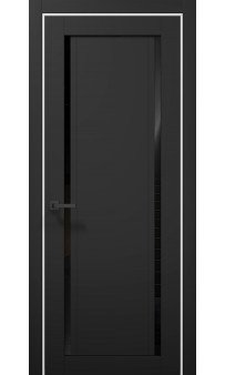Межкомнатная дверь Папа Карло Tetra T-10 (сатин, чёрное)