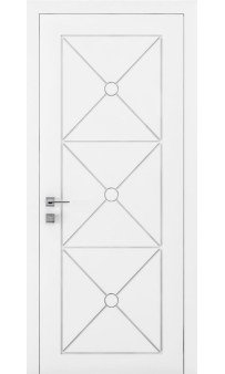 Межкомнатная дверь Cortes Prima фрезеровка 29 глухое белый мат либо RAL Rodos 