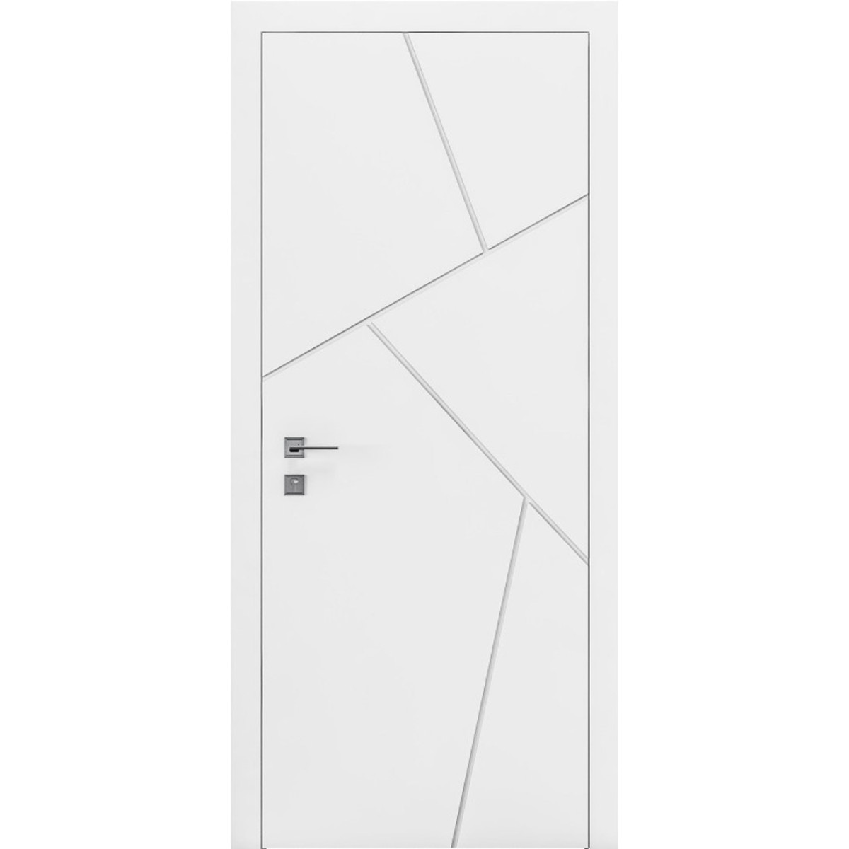 Межкомнатная дверь Loft Surf шпон дуба либо шпон окрашенный по RAL (орех, LTL 6403, 6515, 6908, 6112, 6721) ровная с фрезеровкой Rodos