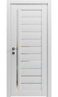 Межкомнатная дверь Modern Bianca полустекло Rodos