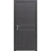 Межкомнатная дверь Modern Flat-01 глухая+alum (с алюм.торцом и вставка молдинг) Rodos