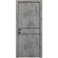 Межкомнатная дверь Modern Flat-01 глухая+alum (с алюм.торцом и вставка молдинг) Rodos