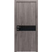 Межкомнатная дверь Modern Flat-02 глухая+alum (с алюм.торцом и вставка стекло) Rodos