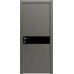 Межкомнатная дверь Modern Flat-02 глухая+alum (с алюм.торцом и вставка стекло) Rodos