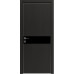 Межкомнатная дверь Modern Flat-02 глухая+alum (с алюм.торцом и вставка стекло) Rodos