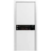 Межкомнатная дверь Modern Flat-02 глухая+alum (с алюм.торцом и вставка стекло) Rodos