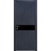 Межкомнатная дверь Modern Flat-02 глухая+alum (с алюм.торцом и вставка стекло) Rodos