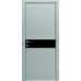 Міжкімнатні двері Modern Flat-02 глухі+alum (з алюм.торцем та вставка скло) Rodos