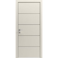 Межкомнатная дверь Modern Flat-03 глухая+alum (с алюм.торцом и вставка молдинг) Rodos