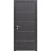 Міжкімнатні двері Modern Flat-03 Inside глухі+alum (з алюм.торцем та вставка молдинг) Rodos