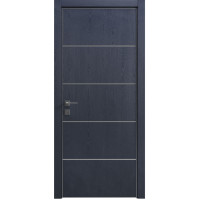 Міжкімнатні двері Modern Flat-03 Inside глухі+alum (з алюм.торцем та вставка молдинг) Rodos