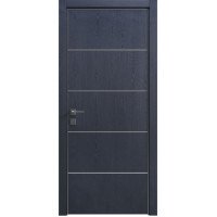 Міжкімнатні двері Modern Flat-03 Inside глухі+alum (з алюм.торцем та вставка молдинг) Rodos