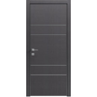 Межкомнатная дверь Modern Flat-04 глухая+alum (с алюм.торцом и вставка молдинг) Rodos