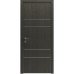Міжкімнатні двері Modern Flat-04 глухі+alum (з алюм.торцем та вставка молдинг) Rodos