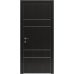 Міжкімнатні двері Modern Flat-04 глухі+alum (з алюм.торцем та вставка молдинг) Rodos
