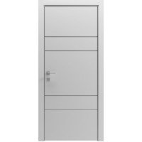 Міжкімнатні двері Modern Flat-04 Inside глухі+alum (з алюм.торцем та вставка молдинг) Rodos