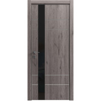 Межкомнатная дверь Modern Flat-05 глухая+alum (с алюм.торцом, вставка молдинг и стекло) Rodos