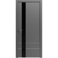 Межкомнатная дверь Modern Flat-05 Inside глухая+alum (с алюм.торцом, вставка молдинг и стекло) Rodos