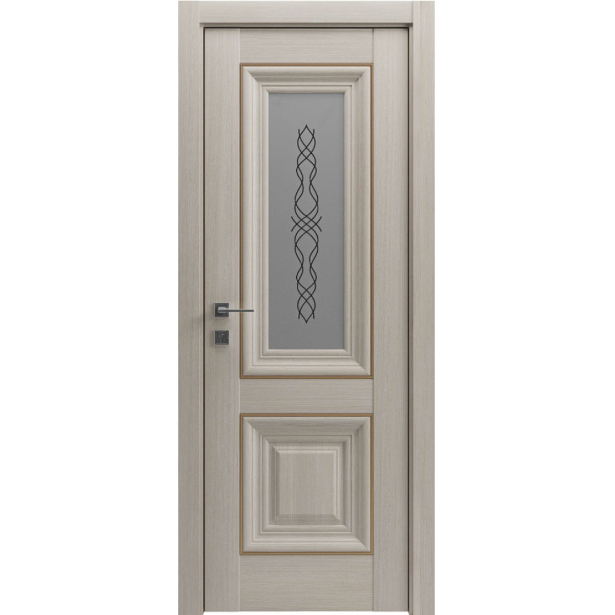 Міжкімнатні двері Versal Esmi (basic molding) скло мал.1 або мал.2 Rodos
