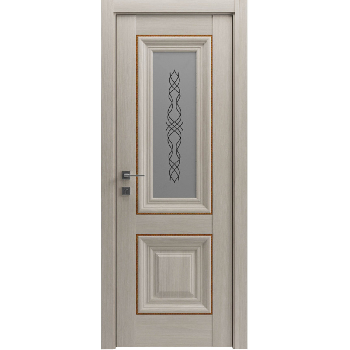 Межкомнатная дверь Versal Esmi (small molding) стекло рис.1 или рис.2 Rodos