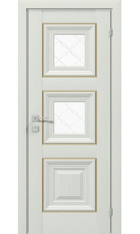 Межкомнатная дверь Versal Irida (basic molding) 2 стекла рис.1 или рис.2 Rodos