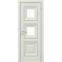 Межкомнатная дверь Versal Irida (small molding) 2 стекла без рис. Rodos