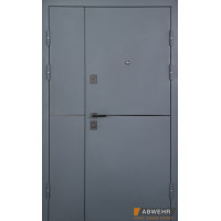 Вхідні металеві двері ABWEHR модель Solid комплектація Defender 1200 (RAL 7021T + Вулична плівка)