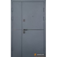 Вхідні металеві двері ABWEHR модель Solid комплектація Defender 1200 (RAL 7021T + Вулична плівка)